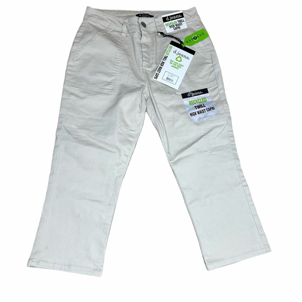 NWT D jeans Recycled Twill High Waist Capri  High Rise Pants Size 4
